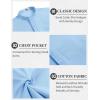 imageCOOFANDY Mens 2 Pieces Cotton Linen Set Casual Short Sleeve Henley Shirts Beach Yoga Pants Summer OutfitsBlue