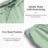 imageCOOFANDY Mens 2 Pieces Cotton Linen Set Casual Short Sleeve Henley Shirts Beach Yoga Pants Summer OutfitsGreen