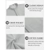 imageCOOFANDY Mens 2 Pieces Cotton Linen Set Casual Short Sleeve Henley Shirts Beach Yoga Pants Summer OutfitsGrey