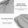 imageCOOFANDY Mens 2 Pieces Cotton Linen Set Casual Short Sleeve Henley Shirts Beach Yoga Pants Summer OutfitsGrey