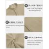 imageCOOFANDY Mens 2 Pieces Cotton Linen Set Casual Short Sleeve Henley Shirts Beach Yoga Pants Summer OutfitsKhaki