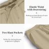 imageCOOFANDY Mens 2 Pieces Cotton Linen Set Casual Short Sleeve Henley Shirts Beach Yoga Pants Summer OutfitsKhaki