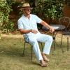 imageCOOFANDY Mens 2 Pieces Cotton Linen Set Casual Short Sleeve Henley Shirts Beach Yoga Pants Summer OutfitsLight Blue