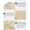 imageCOOFANDY Mens 2 Pieces Cotton Linen Set Casual Short Sleeve Henley Shirts Beach Yoga Pants Summer OutfitsLight Khaki