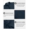 imageCOOFANDY Mens 2 Pieces Cotton Linen Set Casual Short Sleeve Henley Shirts Beach Yoga Pants Summer OutfitsNavy Blue
