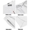imageCOOFANDY Mens 2 Pieces Linen Set Henley Shirt Short Sleeve and Harem Capri Pants Wide Leg Baggy Beach Yoga Trousers Outfits01white