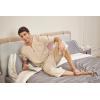 imageCOOFANDY Mens 2 Pieces Linen Set Henley Shirt Short Sleeve and Harem Capri Pants Wide Leg Baggy Beach Yoga Trousers Outfits02light Khaki