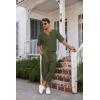 imageCOOFANDY Mens 2 Pieces Linen Set Henley Shirt Short Sleeve and Harem Capri Pants Wide Leg Baggy Beach Yoga Trousers OutfitsArmy Green