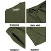 imageCOOFANDY Mens 2 Pieces Linen Set Henley Shirt Short Sleeve and Harem Capri Pants Wide Leg Baggy Beach Yoga Trousers OutfitsArmy Green