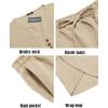 imageCOOFANDY Mens 2 Pieces Linen Set Henley Shirt Short Sleeve and Harem Capri Pants Wide Leg Baggy Beach Yoga Trousers OutfitsKhaki