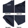 imageCOOFANDY Mens 2 Pieces Linen Set Henley Shirt Short Sleeve and Harem Capri Pants Wide Leg Baggy Beach Yoga Trousers OutfitsNavy Blue