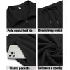 imageCOOFANDY Mens 2 Pieces Outfits Casual Quarter Zip Polo Shirt and Shorts Set Athletic Jogging Summer Tracksuit1black