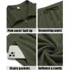 imageCOOFANDY Mens 2 Pieces Outfits Casual Quarter Zip Polo Shirt and Shorts Set Athletic Jogging Summer TracksuitArmy Green