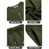 imageCOOFANDY Mens 2 Pieces Outfits Casual Quarter Zip Polo T Shirt and Shorts Set Athletic Jogging Summer TracksuitArmy Green
