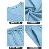 imageCOOFANDY Mens 2 Pieces Outfits Casual Quarter Zip Polo T Shirt and Shorts Set Athletic Jogging Summer TracksuitLight Blue