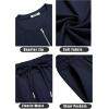 imageCOOFANDY Mens 2 Pieces Outfits Casual Quarter Zip Polo T Shirt and Shorts Set Athletic Jogging Summer TracksuitNavy Blue