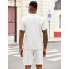 imageCOOFANDY Mens 2 Pieces Outfits Casual Quarter Zip Polo T Shirt and Shorts Set Athletic Jogging Summer TracksuitWhite