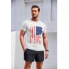 imageCOOFANDY Mens 3 Pack Workout T Shirts Short Sleeve Gym Bodybuilding Muscle Shirt Base Layer Fitness Tee TopsAmerican Flag White
