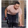 imageCOOFANDY Mens 3 Pack Workout T Shirts Short Sleeve Gym Bodybuilding Muscle Shirt Base Layer Fitness Tee TopsBlack01dark GreyPink
