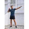 imageCOOFANDY Mens 3 Pack Workout T Shirts Short Sleeve Gym Bodybuilding Muscle Shirt Base Layer Fitness Tee TopsNavy Blue