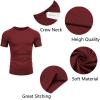 imageCOOFANDY Mens 3 Pack Workout T Shirts Short Sleeve Gym Bodybuilding Muscle Shirt Base Layer Fitness Tee TopsWine Red