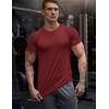 imageCOOFANDY Mens 3 Pack Workout T Shirts Short Sleeve Gym Bodybuilding Muscle Shirt Base Layer Fitness Tee TopsWine Red