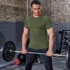 imageCOOFANDY Mens 3 Pack Workout T Shirts Short Sleeve Gym Bodybuilding Muscle Shirt Base Layer Fitness Tee TopsYellowLight BlueOlive Green