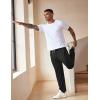 imageCOOFANDY Mens Athletic Workout Pants Open Bottom Sweatpants Mesh Gym Pants for Runnning TrainingCasualBlackNavy Blue