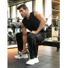 imageCOOFANDY Mens Athletic Workout Pants Open Bottom Sweatpants Mesh Gym Pants for Runnning TrainingCasualBlackRed