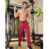 imageCOOFANDY Mens Athletic Workout Pants Open Bottom Sweatpants Mesh Gym Pants for Runnning TrainingCasualBlackRed