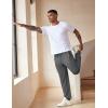 imageCOOFANDY Mens Athletic Workout Pants Open Bottom Sweatpants Mesh Gym Pants for Runnning TrainingCasualDark Grey