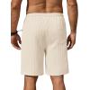imageCOOFANDY Mens Beach Shorts 9quot Elastic Waist Drawstring Casual Shorts Regular Fit Summer Textured ShortsBeige