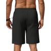 imageCOOFANDY Mens Beach Shorts 9quot Elastic Waist Drawstring Casual Shorts Regular Fit Summer Textured ShortsBlack