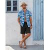 imageCOOFANDY Mens Beach Shorts 9quot Elastic Waist Drawstring Casual Shorts Regular Fit Summer Textured ShortsBlack