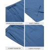 imageCOOFANDY Mens Beach Shorts 9quot Elastic Waist Drawstring Casual Shorts Regular Fit Summer Textured ShortsBlue