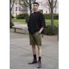 imageCOOFANDY Mens Casual Beach Shorts Summer Elastic Waist Shorts Lightweight Drawstring Golf ShortsArmy Green
