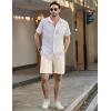 imageCOOFANDY Mens Casual Beach Shorts Summer Elastic Waist Shorts Lightweight Drawstring Golf ShortsLight Khaki