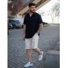 imageCOOFANDY Mens Casual Beach Shorts Summer Elastic Waist Shorts Lightweight Drawstring Golf ShortsLight Khaki