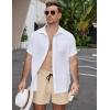 imageCOOFANDY Mens Casual Cotton Shorts 5 Inch Summer Beach Shorts Lightweight Drawstring Elastic Waist Chino Golf ShortsBeige