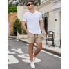 imageCOOFANDY Mens Casual Cotton Shorts 5 Inch Summer Beach Shorts Lightweight Drawstring Elastic Waist Chino Golf ShortsLight Khaki