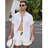 imageCOOFANDY Mens Casual Cotton Shorts 5 Inch Summer Beach Shorts Lightweight Drawstring Elastic Waist Chino Golf ShortsWhite