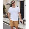 imageCOOFANDY Mens Casual Cotton Shorts 5 Inch Summer Beach Shorts Lightweight Drawstring Elastic Waist Chino Golf ShortsYellow