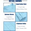 imageCOOFANDY Mens Casual Henley Shirt Band Collar Long Sleeve Shirt Beach Hippie Summer Button T ShirtLight Blue