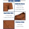 imageCOOFANDY Mens Casual Henley Shirt Band Collar Short Sleeve Shirt Summer Beach Hippie TShirtBrown
