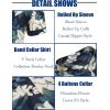 imageCOOFANDY Mens Casual Henley Shirt Band Collar Short Sleeve Shirt Summer Beach Hippie TShirtLeavesblue Beige