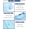 imageCOOFANDY Mens Casual Henley Shirt Band Collar Short Sleeve Shirt Summer Beach Hippie TShirtLight Blue