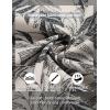 imageCOOFANDY Mens Casual Henley Shirt Band Collar Short Sleeve Shirt Summer Beach Hippie TShirtWhite Black Flower