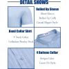 imageCOOFANDY Mens Casual Henley Shirt Band Collar Short Sleeve Shirt Summer Beach Hippie TShirtWhite Stripes on Blue