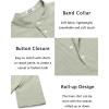 imageCOOFANDY Mens Casual Henley Shirt Short Sleeve Band Collar Linen Shirt Summer Beach Hippie TShirtsLight Green