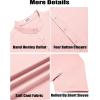 imageCOOFANDY Mens Casual Henley Shirt Short Sleeve Band Collar Shirt Summer Beach Hippie Vacation T Shirt with ButtonPink
